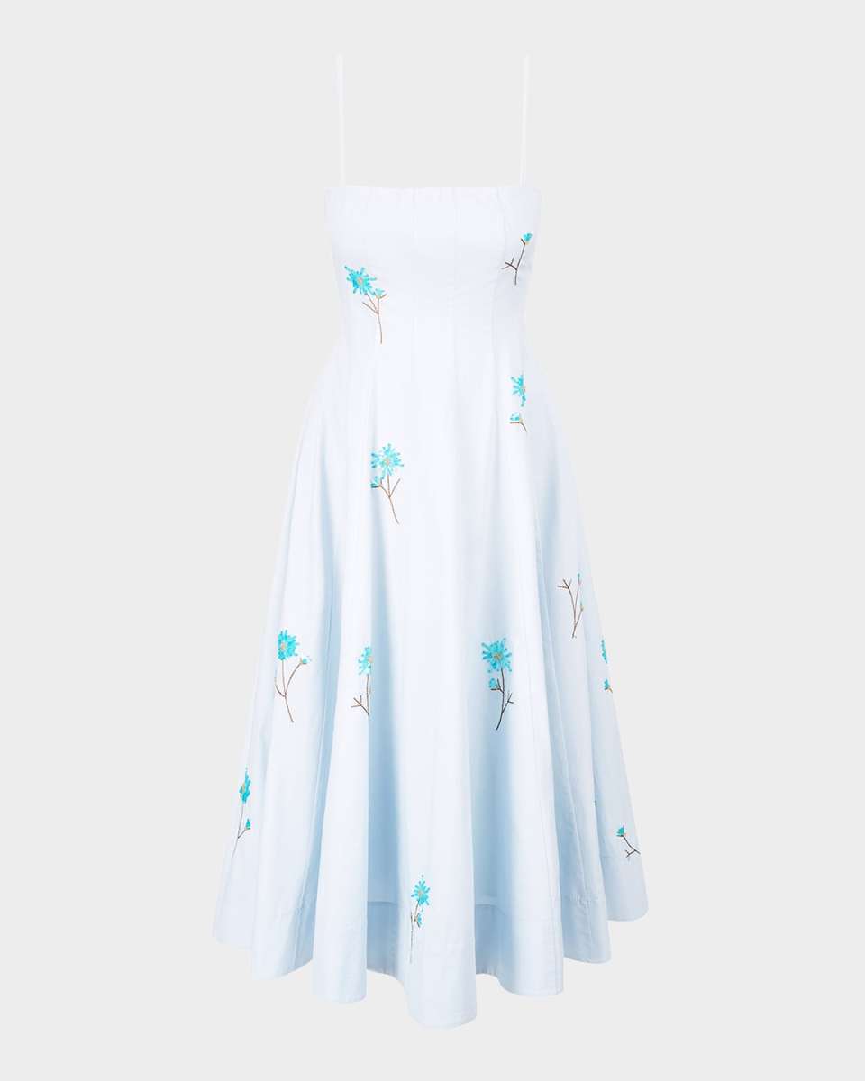 Wylie Floral Paneled Midi Dress